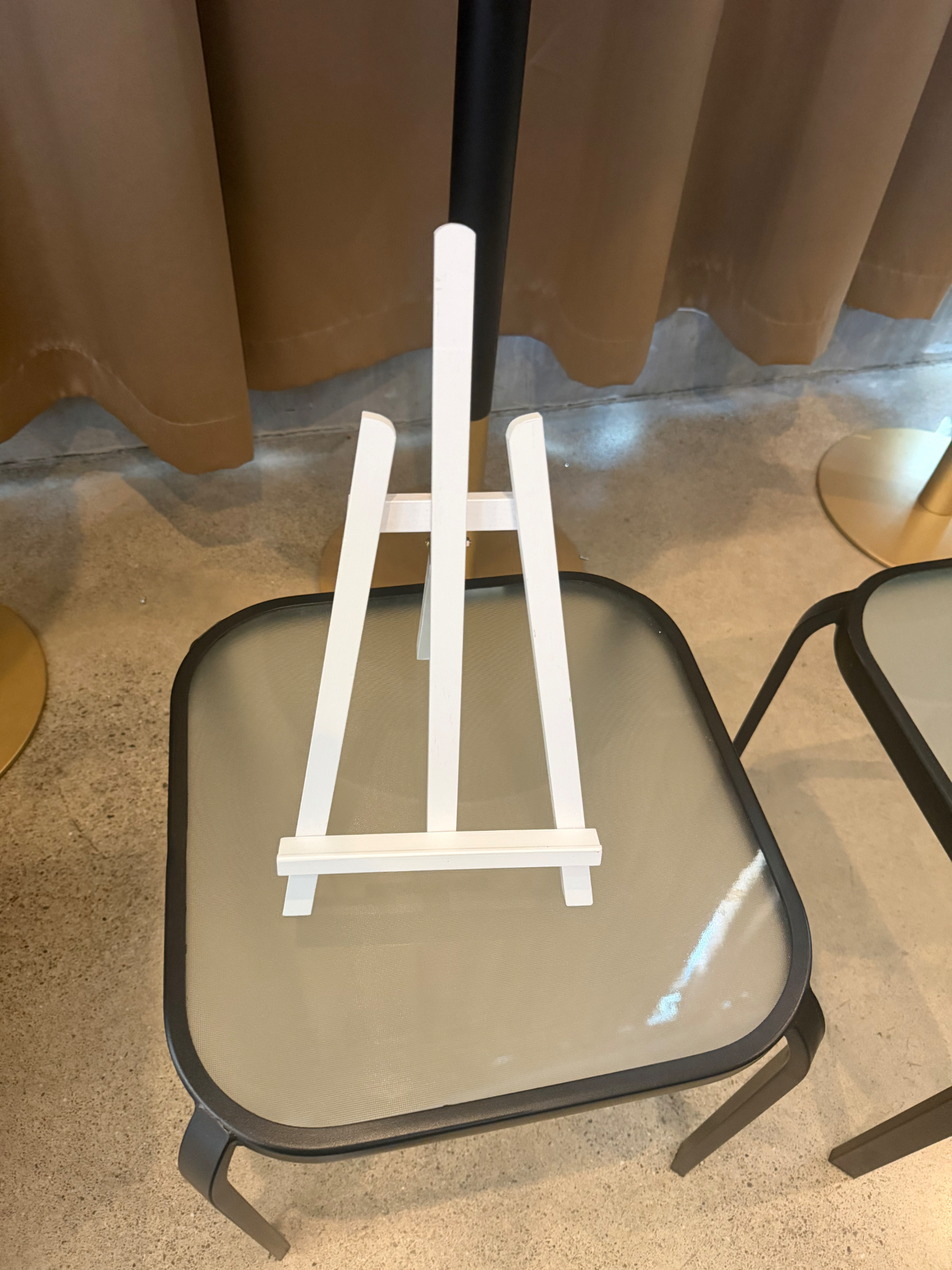White Wooden Tabletop Event Sign & Display Easel