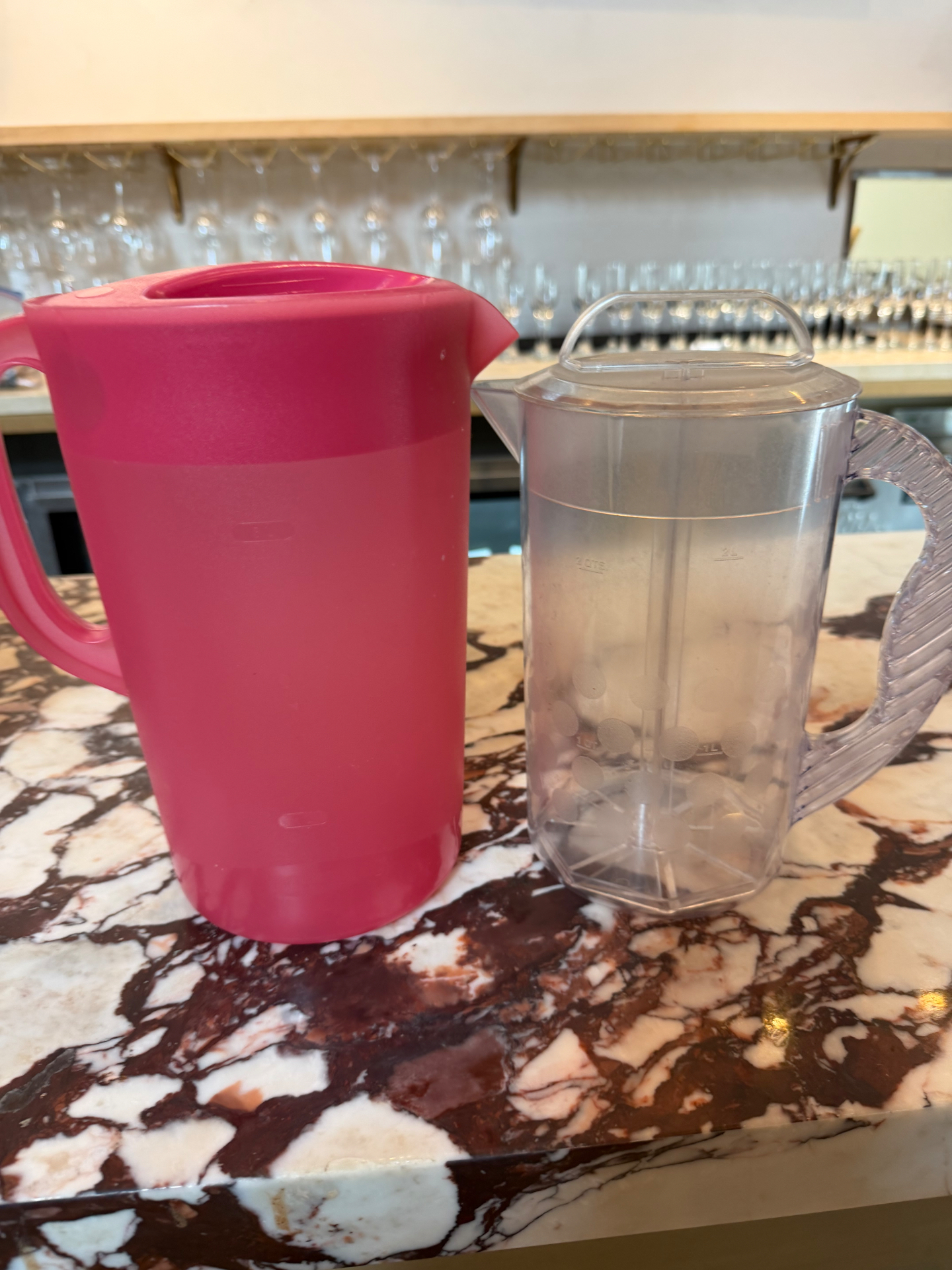Commercial Beverage Pitchers — Set of 2