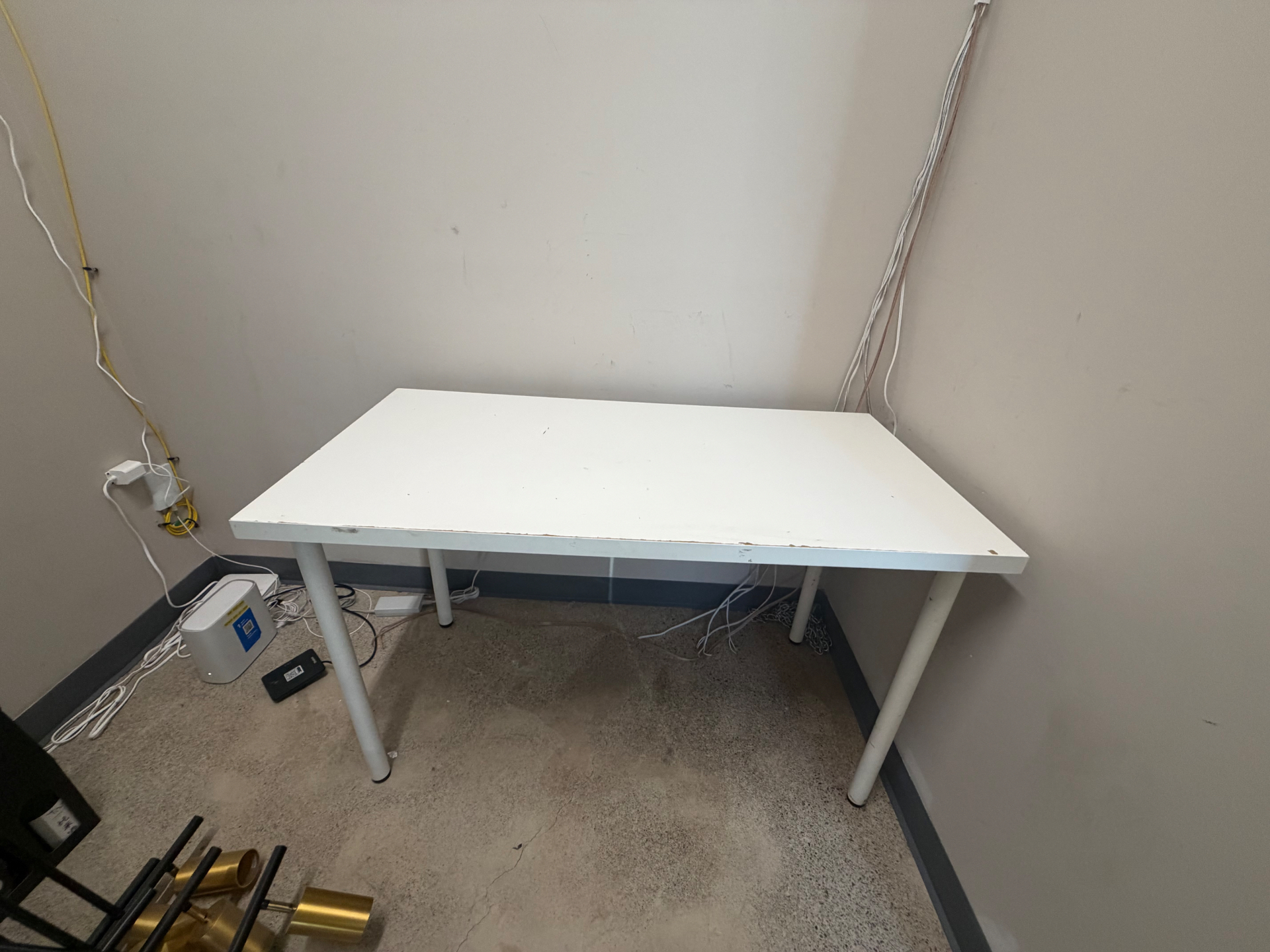 White Commercial Utility Table