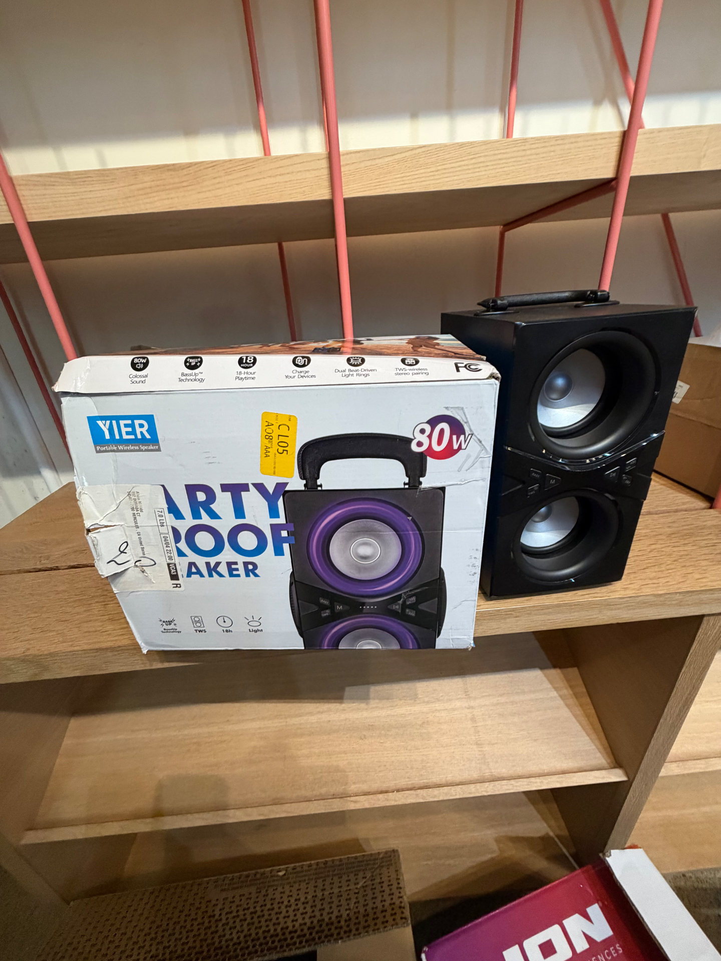 YIER 80W Bluetooth Party Speaker