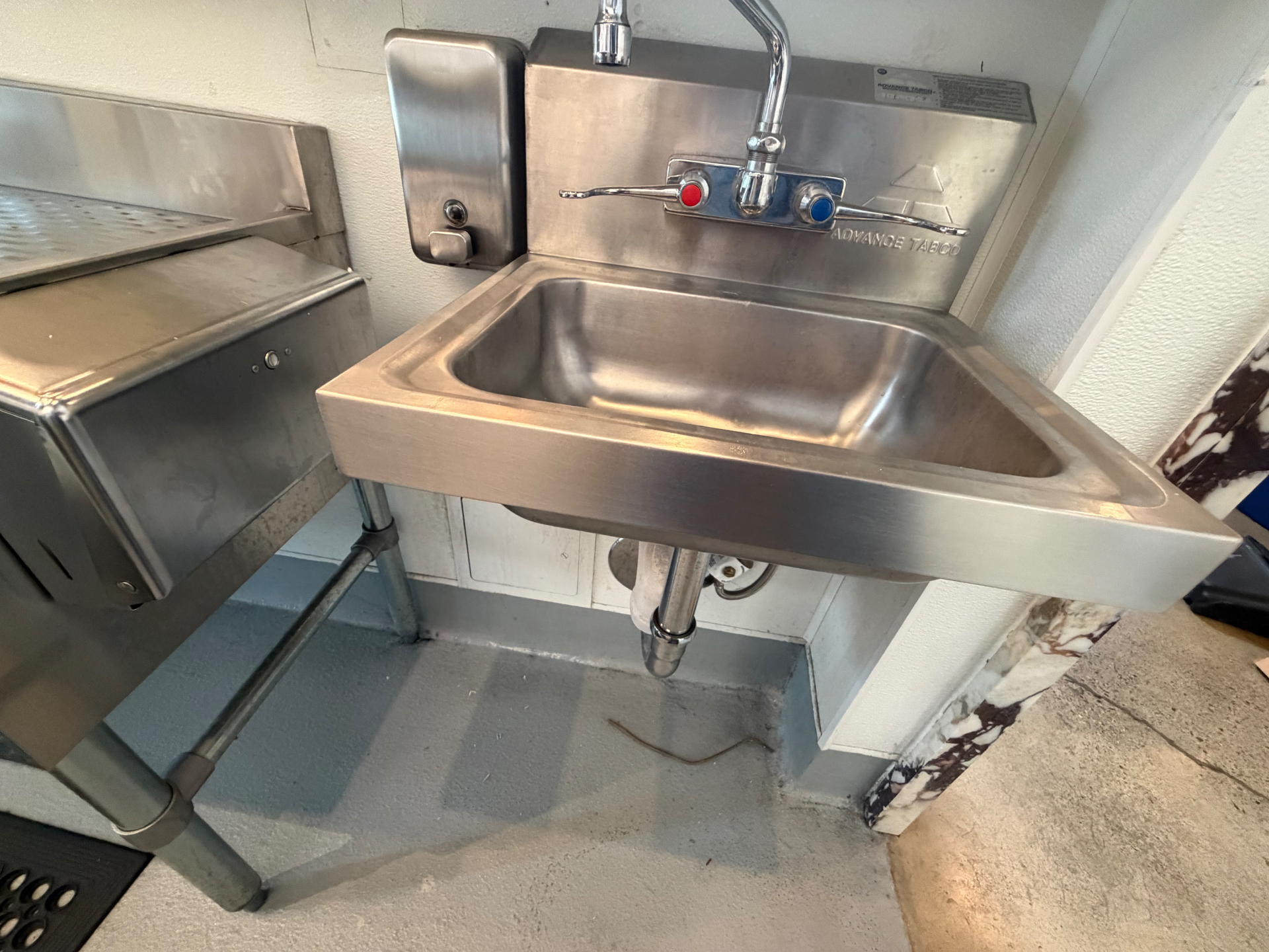 Commercial Stainless Steel Front Bar Hand Sink Station Package with Soap & Paper Towel Dispensers