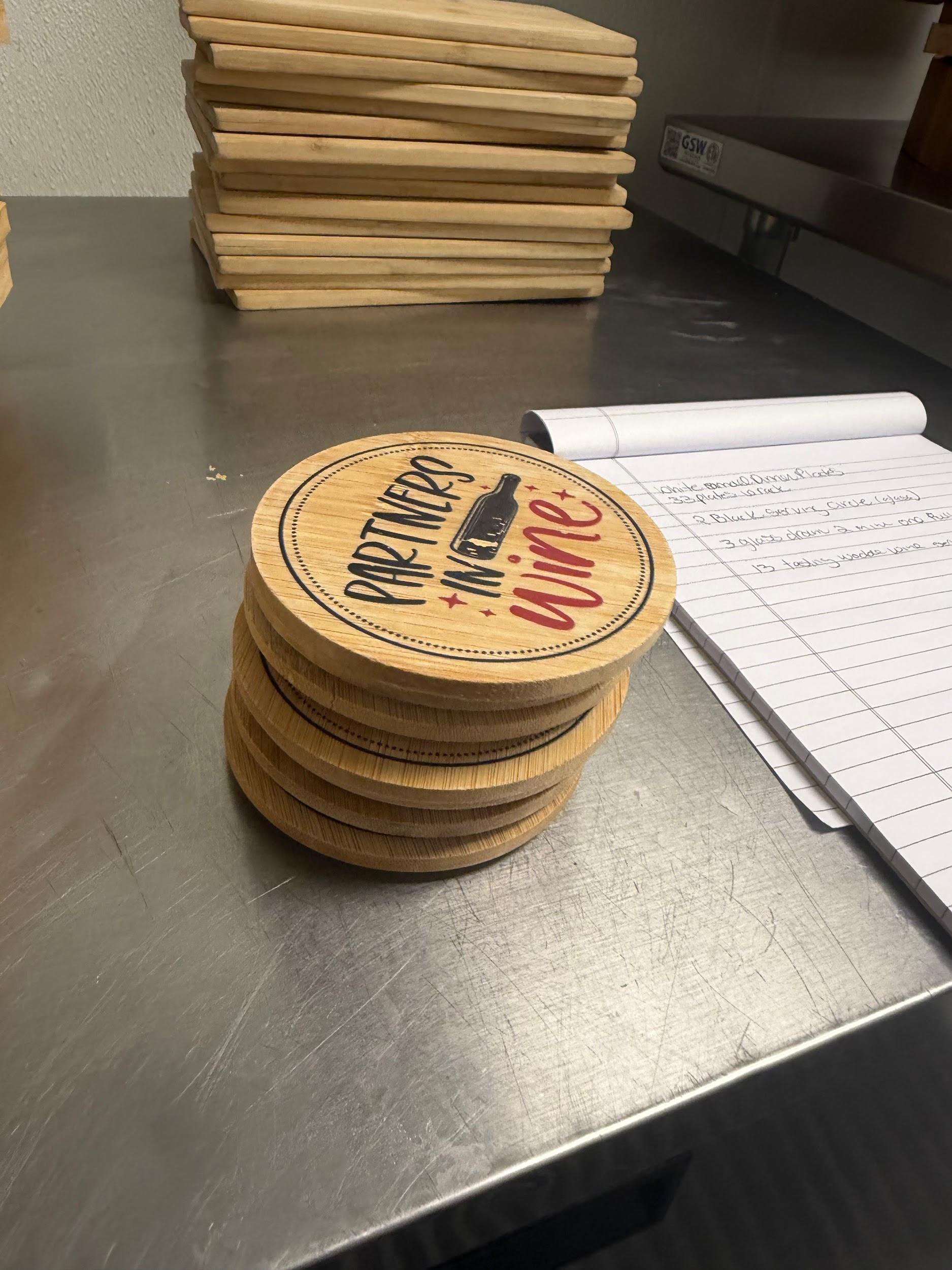 Wooden Wine Glass Toppers / Coasters