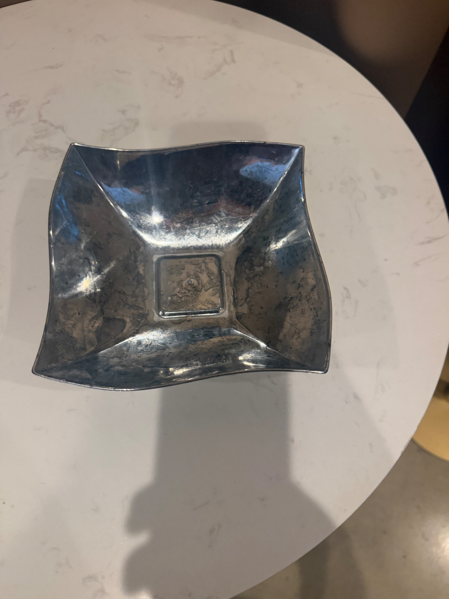 Modern Silver Decorative Centerpiece Bowl