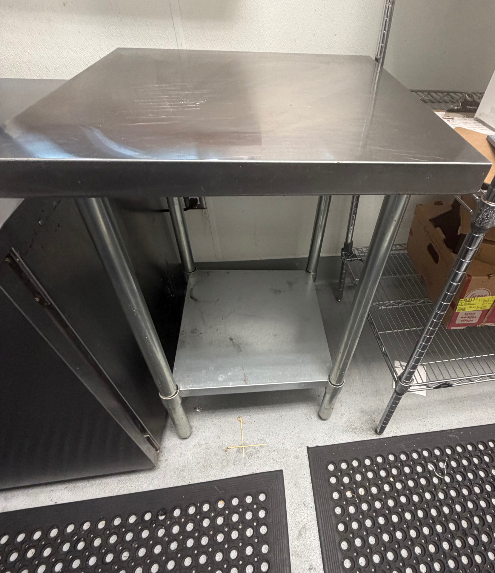 Commercial 24″ × 24″ Stainless-Steel Prep Table with Undershelf
