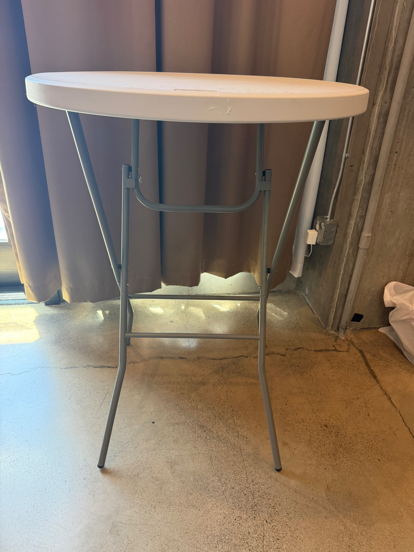 Commercial Round Folding Highboy Cocktail Table — Set of 2 (Pair)