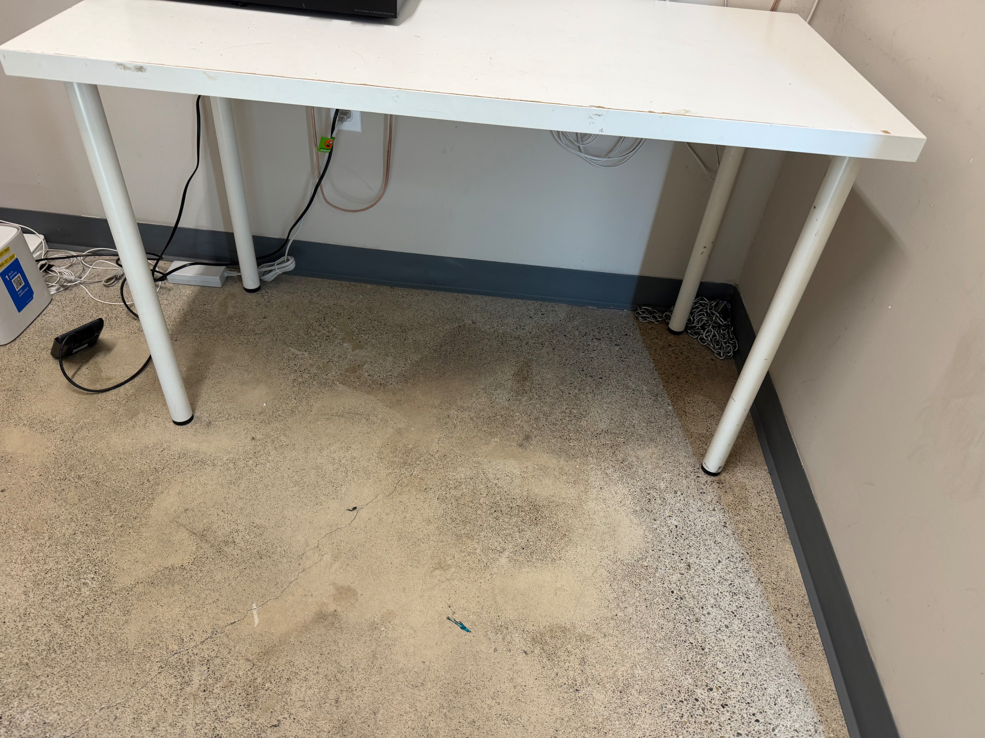 White Commercial Utility Table