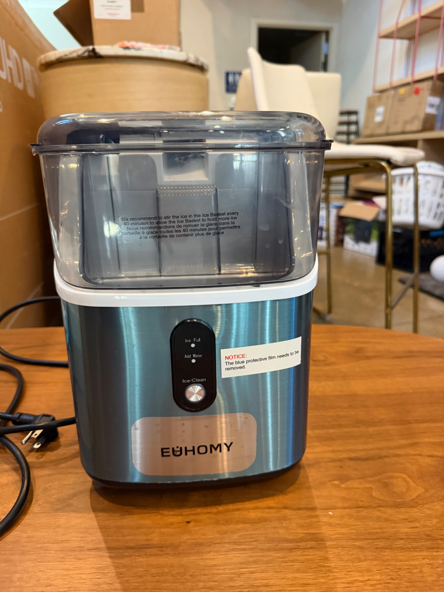 Euhomy Countertop Nugget Ice Maker