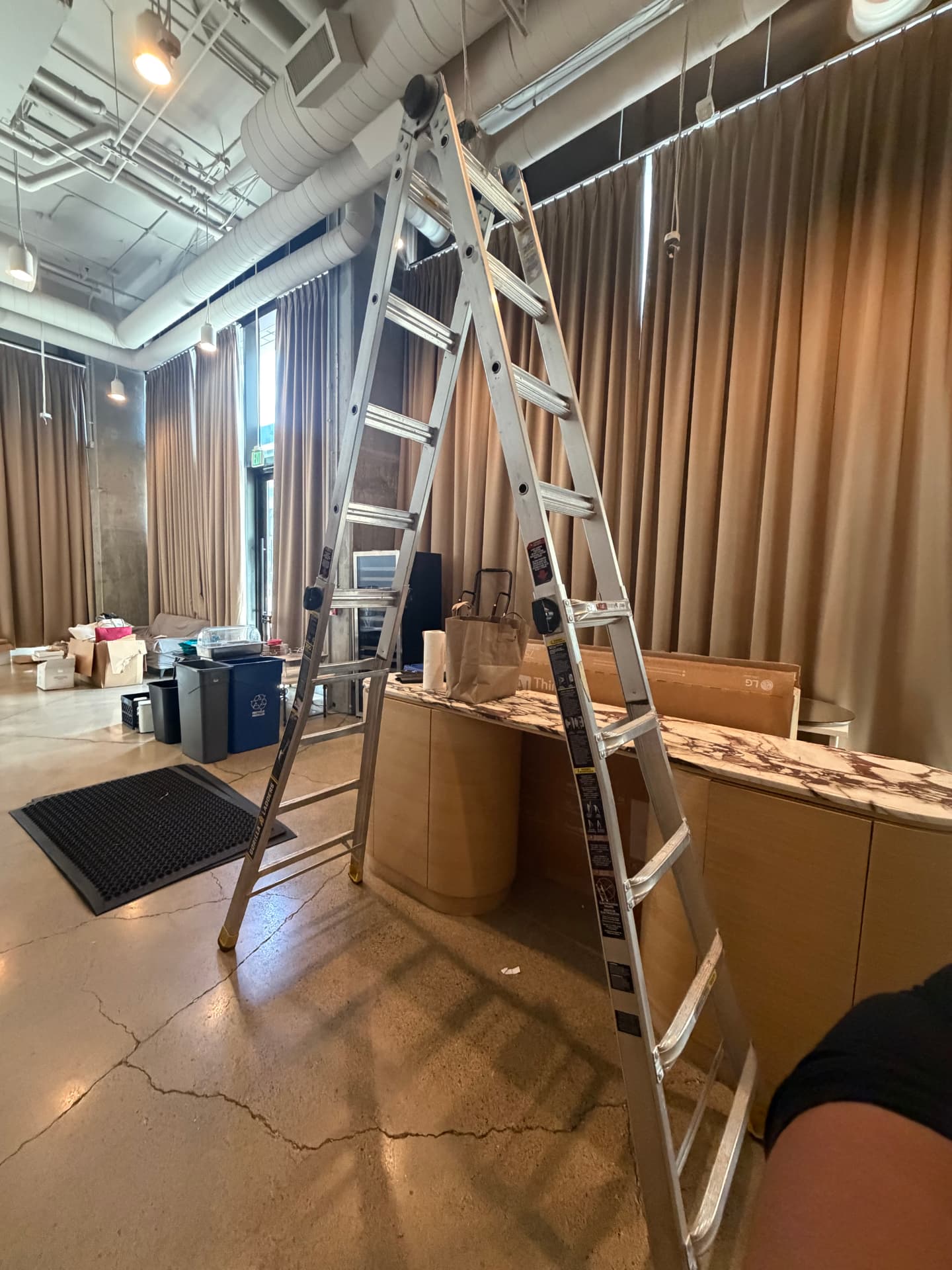 Heavy-Duty Aluminum Multi-Position Ladder — 18 ft. Reach