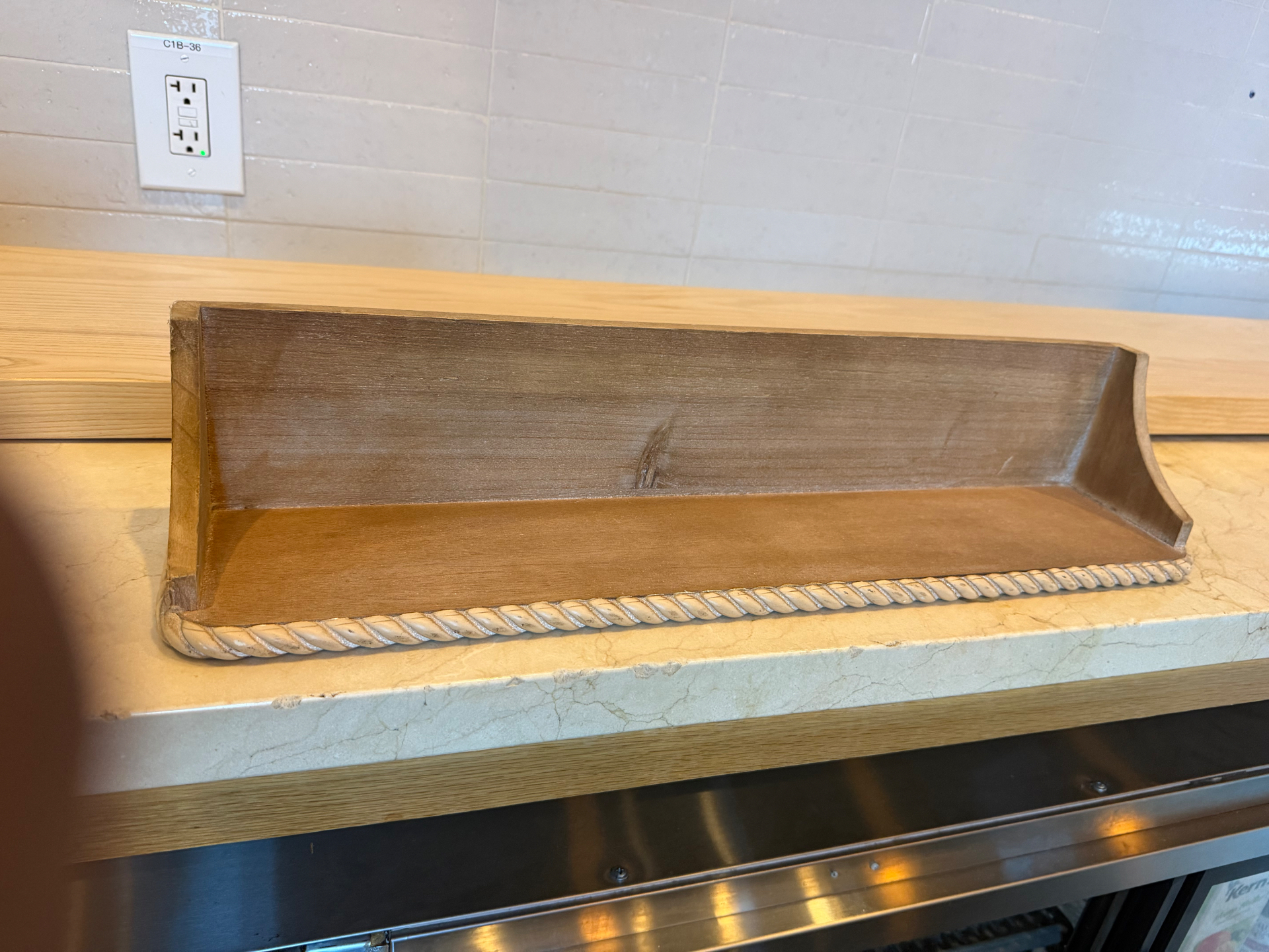 Rustic Wooden Candle & Event Display Ledge