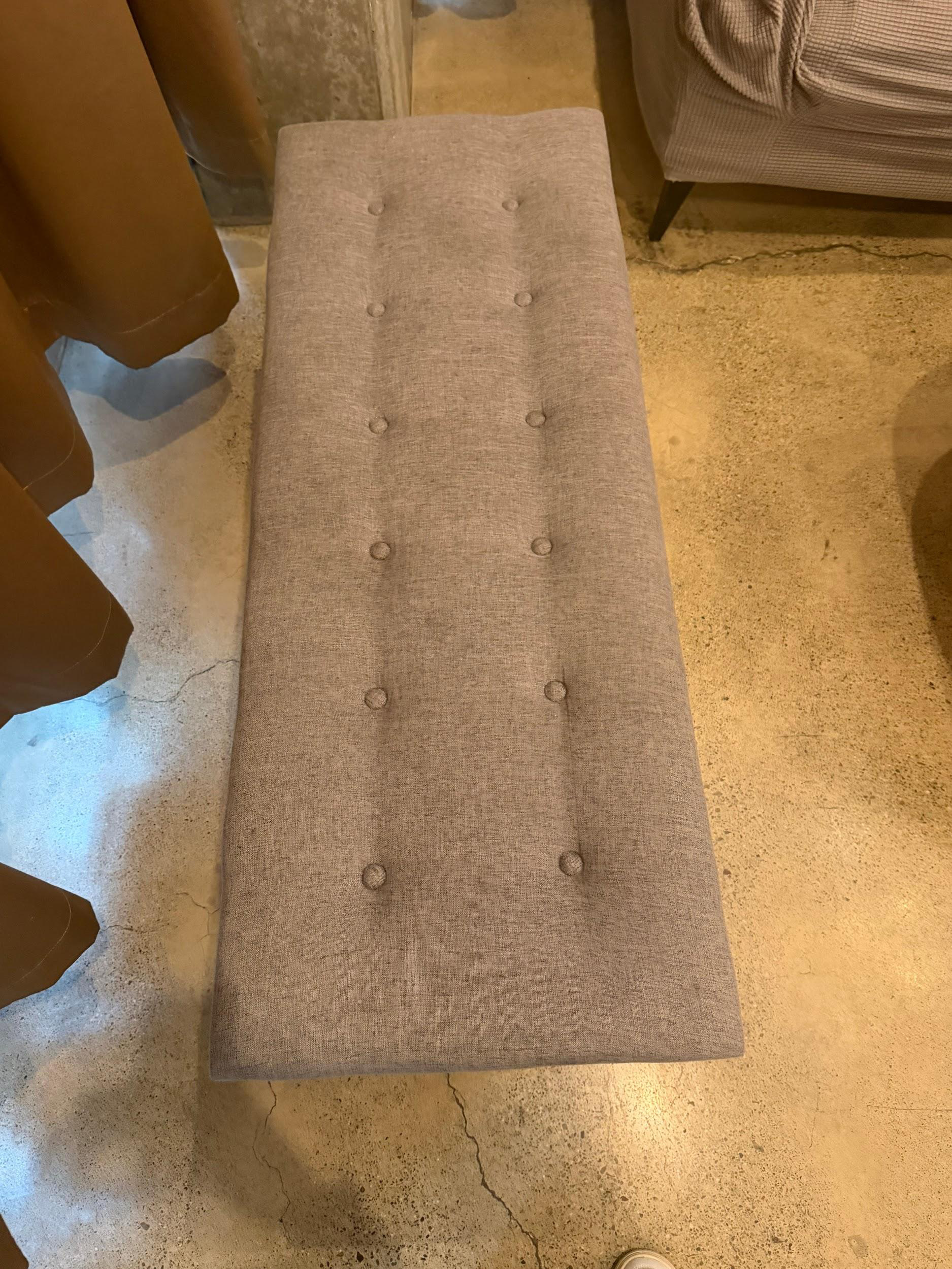 2 Upholstered Gray Benches