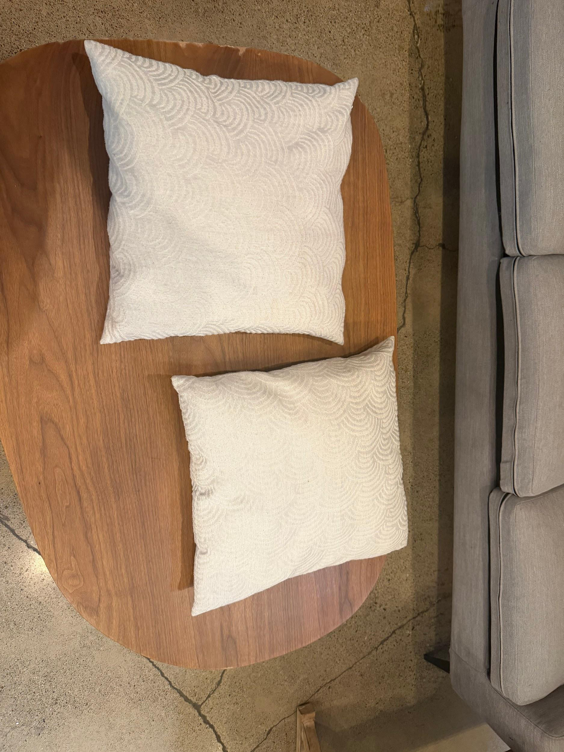 2 White Decorative Pillows