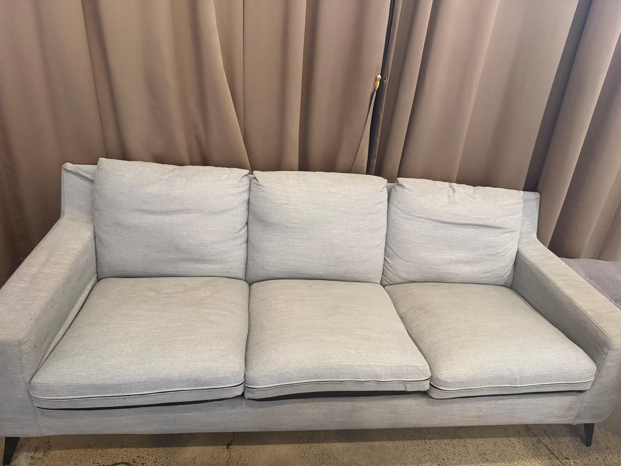 Gray 3-Seat Sofa
