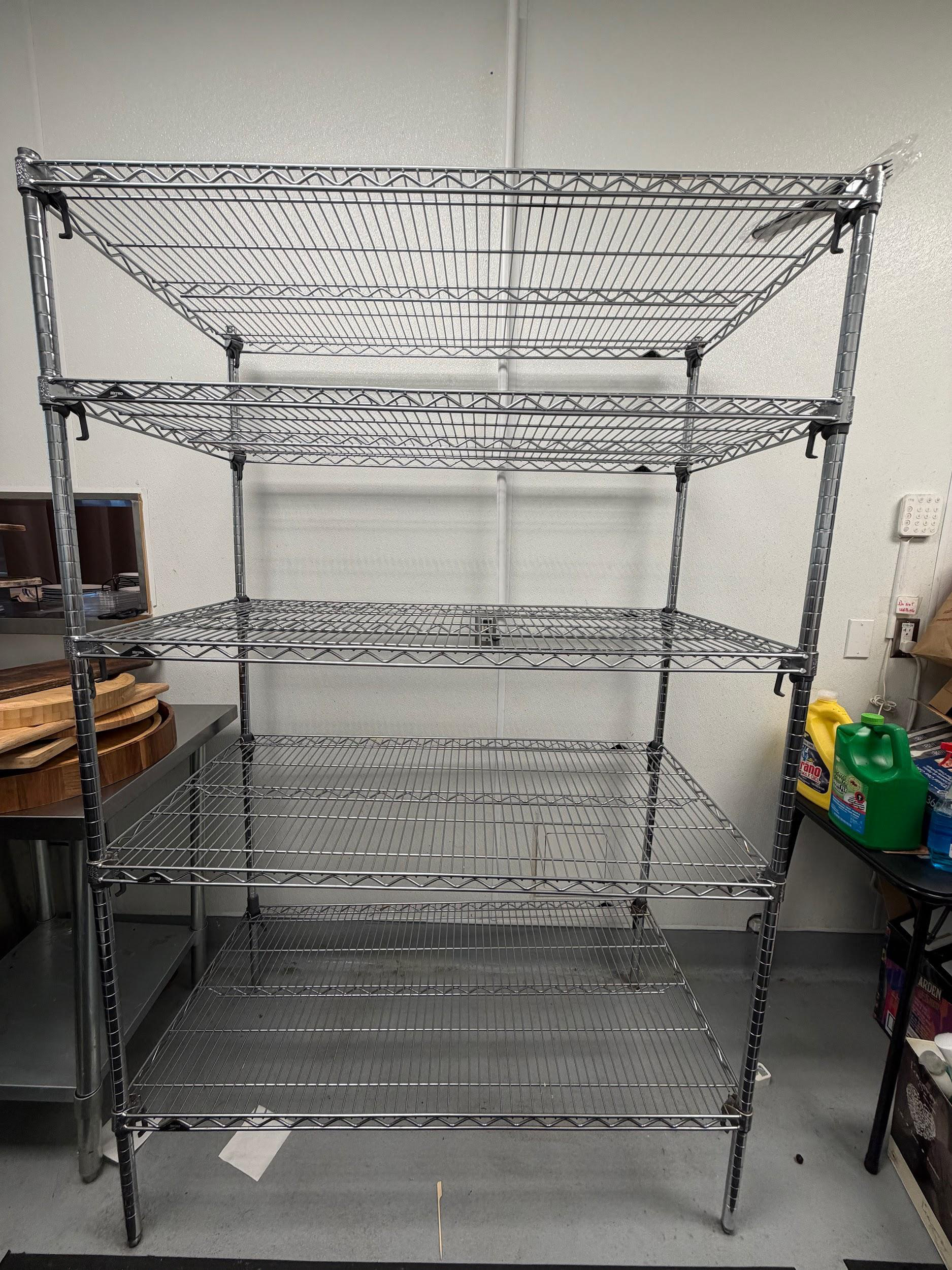 5-Tier Chrome Wire Shelving Rack